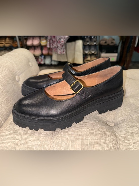 Madewell Shoes - Madewell The Freya Platform Lugsole Mary Jane In True Black Leather Size 8 $158